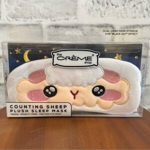 New! The Creme Shop counting sheep plush black out sleep mask